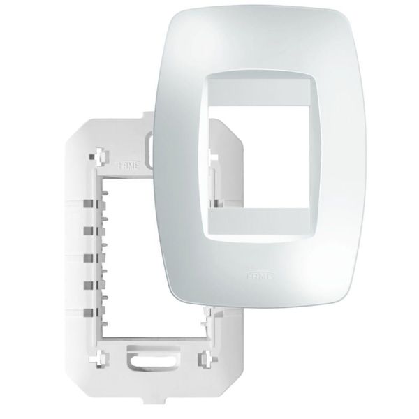 Placa 4"" X 2"" Com Suporte 2 Módulos Verticais Elegance - 2759 - Fame Placa 4x2