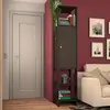 Armário Closet Slim Yes 1 Porta 3 Prateleiras Nova Mobile Grafite