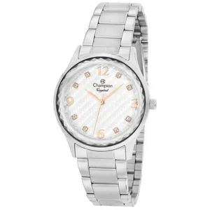 Relógio Feminino Cn25583q Analógico com Pulseira de Aço Inox com Strass Prata Champion Relógio Feminino Cn25583q Analógico Pulseira de Aço Inox com Strass Prata Champion