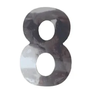 Número 8 Em Acm Espelhado 125mm - 300-8 - Numeral