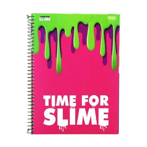 Caderno Universitário Foroni Espiral Capa Dura Slime 1 Matéria Capas Diversas - Item Sortido
