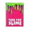 Caderno Universitário Foroni Espiral Capa Dura Slime 1 Matéria Capas Diversas - Item Sortido