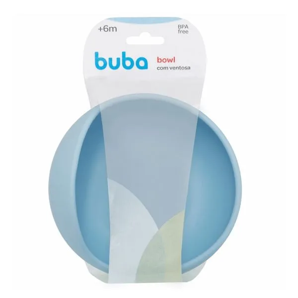 Bowl em Silicone Buba com Ventosa +6 Meses Azul 1 Unidade