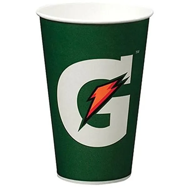 100 Copos Gatorade 400 Ml 14oz Papel - Pacote Com 100 Un Original Gatorade® Usa