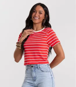 Blusa Feminina em Cotton Leve Rovitex Vermelho M