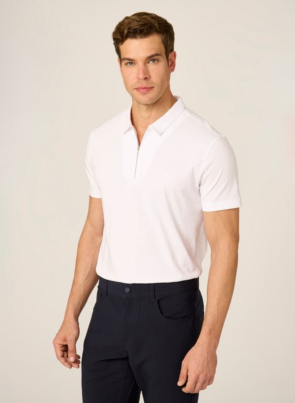 Polo Regular Fit Jersey Peruvian Zip Dudalina Masculina G