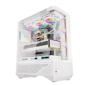 Gabinete Gamer Darkflash DY460 ATX Lateral de Vidro ARGB Branco