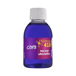 Top Coat Cora Profissional Fórmula 418 Ultra Brilho 100ml Esm Cora 100ml Prof.Top Coat Ult.Brilho