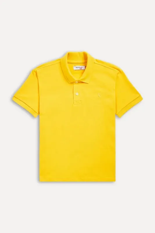 Polo Mini Piquet Classico Amarelo Olimpiadas - 18