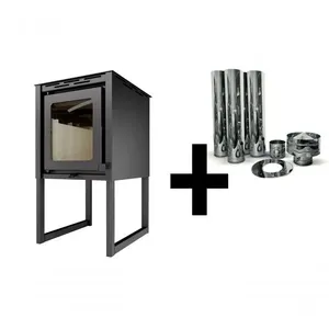 Lareira Calefator Aqc+ a Óleo Dupla Combustão com Kit Instalação para Até 50m² Aquece Lareira Calefator AQC+ Com Kit Instalação