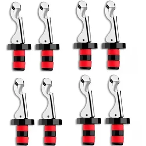 Kit 8 Tampas Inox para Garrafa de Vidro Vinho Weck Alavanca Espumantes Bico
