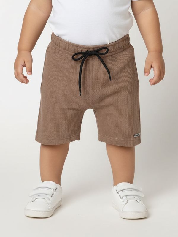 Bermuda Malha Infantil Para Menino - CAQUI 1