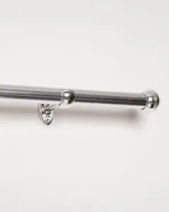 Kit Varão Para Cortina 200cm Prateado UN