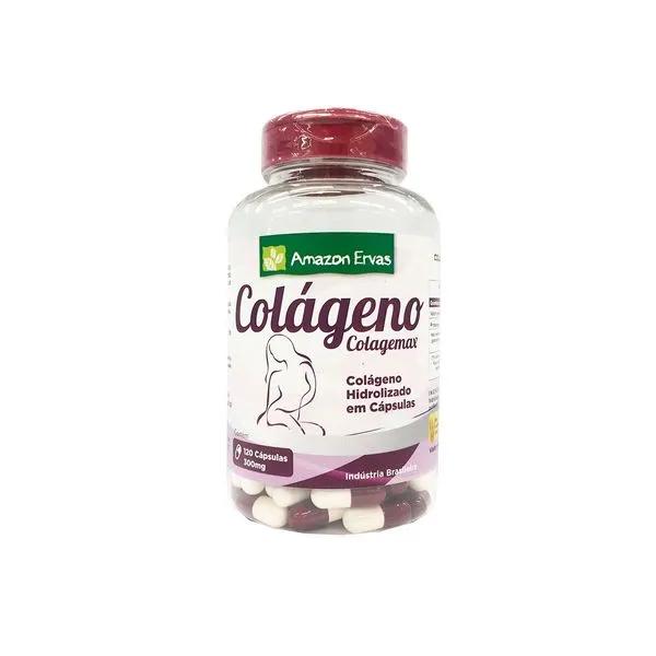 Alimento Nutricional E Funcional Amazon Ervas Colágeno Colagemax 120 Cápsulas 300mg