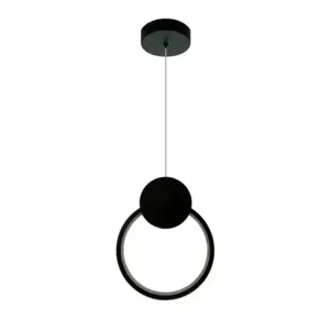 Pendente Dcd03096 LED 12W 3000K com Fluxo Luminoso 840LM em Metal e Silicone Preto Casa Chafariz Pendente Dcd03096 LED 12W 3000K com Fluxo Luminoso 840LM Preto Casa Chafariz