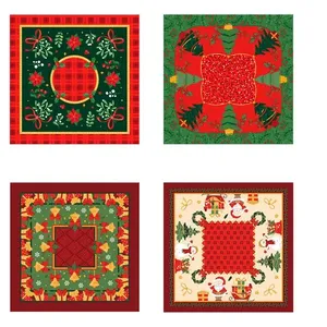Toalha de Mesa Decorativa Natal Pop Quadrada Algodão Estampa Sortida 75x75cm 03690488 - Lepper