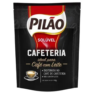 Café Pilão Solúvel Cafeteria Café com Leite Pouch 40g
