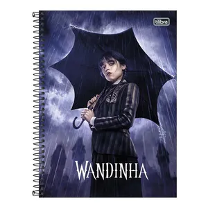 Caderno Universitário Espiral Tilibra Capa Dura Wandinha 1 Matéria 80 Folhas - Item Sortido