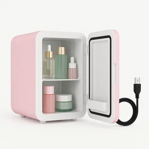 Refrigerador Portátil Yeet Frigobar 4L Mini Skin Care Função Frio e Quente Rosa 12V Refrigerador Portátil Yeet Frigobar 4L Mini Skin Care Rosa 12V