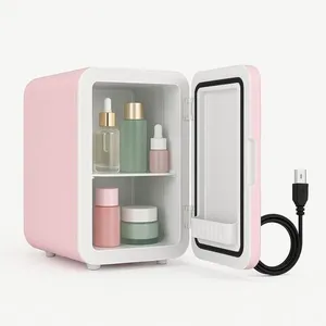 Frigobar Portátil Yeet Frigobar Portátil 4L Quente e Frio Retro Multiuso Skin Care Rosa 12V-220V Frigobar Portátil Yeet Frigobar Portátil 4L Quente e Frio Retro Rosa 12V-220V