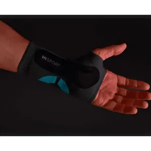 Imobilizador de Punho Esquerdo PRO N1 Cinza com Azul Turquesa P