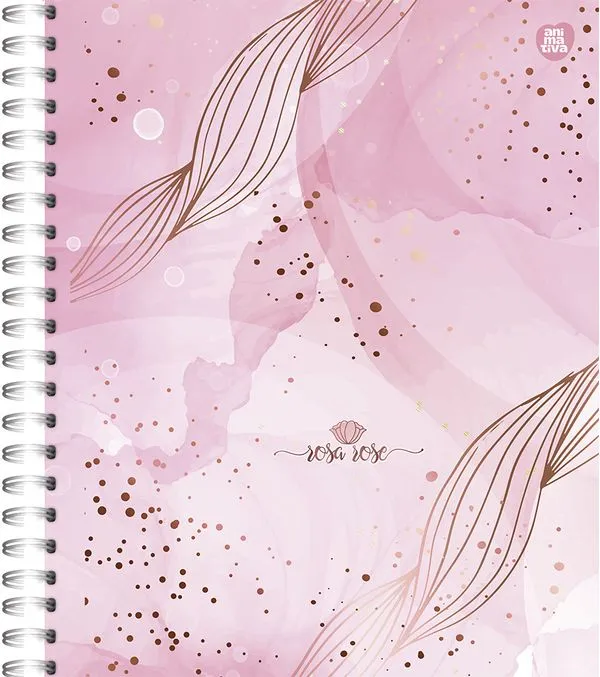 Caderno Universitário 1x1 Duplex 80 Folhas Rosa Diversos Modelos