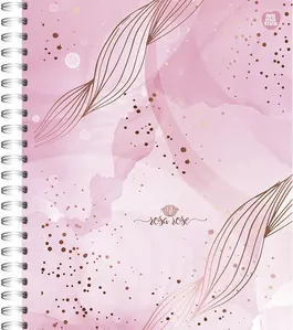 Caderno Universitário 1x1 Duplex 80 Folhas Rosa Diversos Modelos