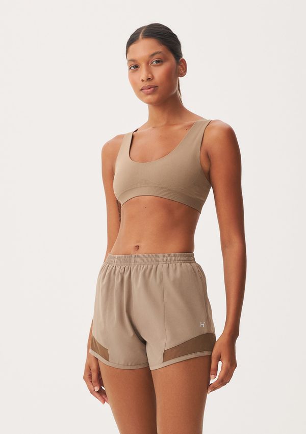 Shorts Esportivo Feminino Easy Care Runner - Marrom XG
