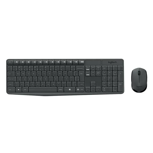 Teclado e Mouse Logitech MK235 sem Fio Cinza