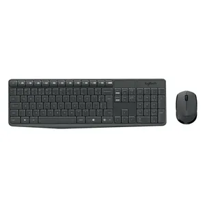 Teclado e Mouse Logitech MK235 sem Fio Cinza