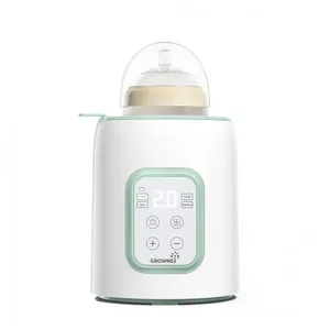 Aquecedor de Mamadeira GROWNSY, 8 em 1, Rápido e Preciso, Timer para Leite Materno ou Fórmula, Controle de Temperatura, Função de Manter Quente por 24