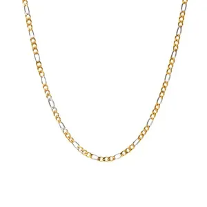 Corrente Lendi de Aço Dourado e Prata 4mm Dourado Ajustável
