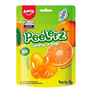 Bala Amos Peelerz Laranja 65g BALA AMOS 65G PEELERZ ORANGE
