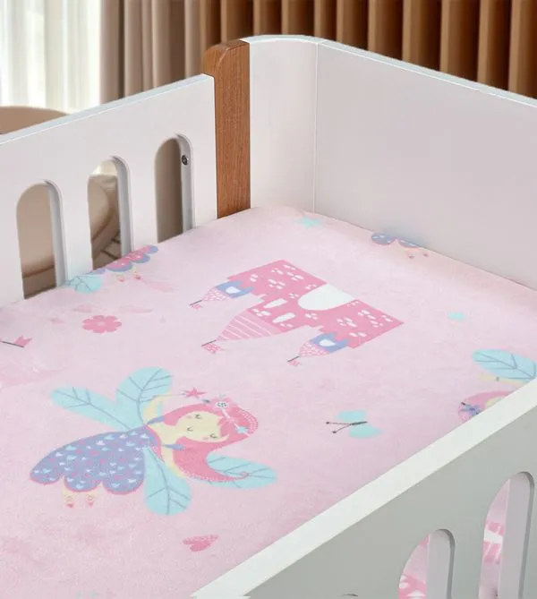 Cobertor Flannel Kids 110 x 150 cm Fadas Rosa