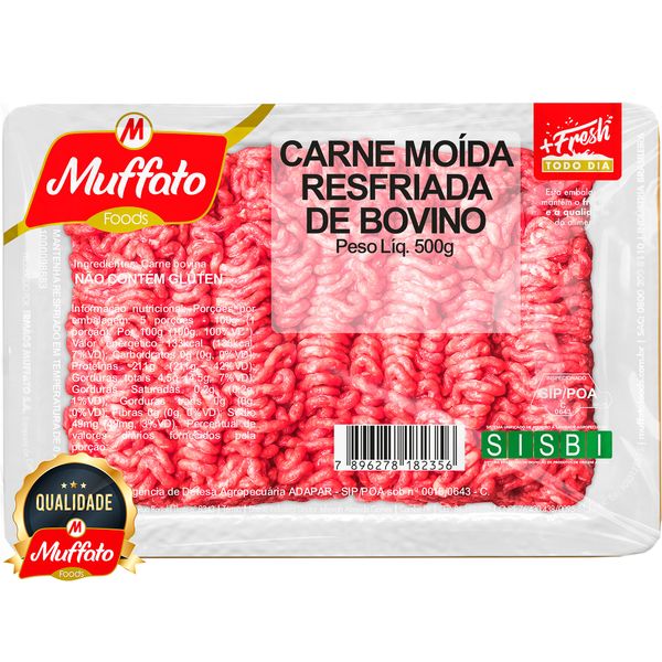 Carne Moída Bovina Muffato Foods 500g