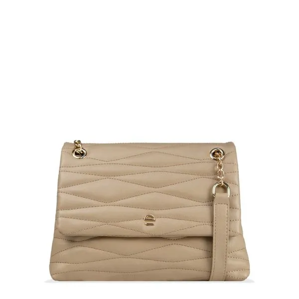 Bolsa Tiracolo Corrente Matelassê Le Postiche NUDE