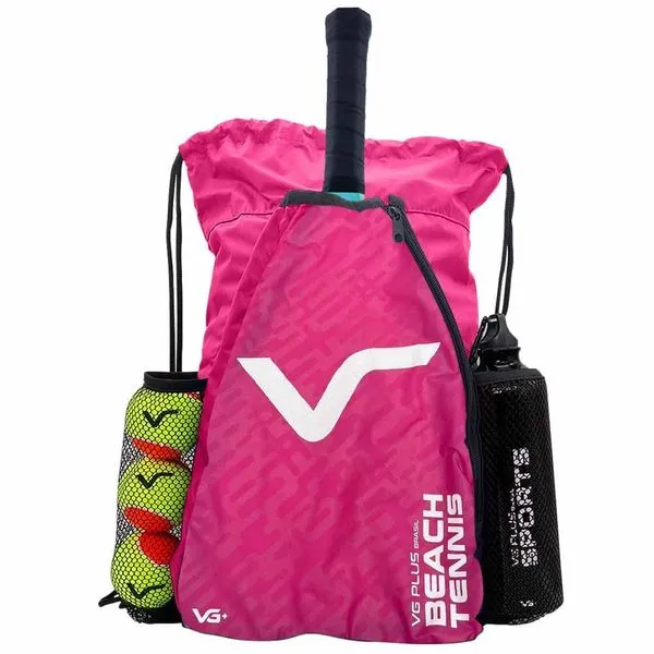 Bolsa De Transporte E Raqueteira Beach Tennis Vg Plus Rosa