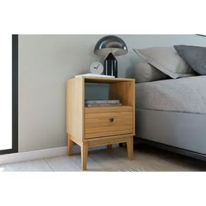Mesa Cabeceira Infantil Mb 1041 C- 1 Gaveta Mel - Movelbento