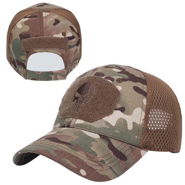 Bonés Tático Do Exército Masculino, Militar Chapéu Camuflado - Marrom