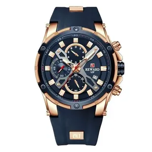 Relógio Masculino Reward 83016 à Prova D'Água com Design Sofisticado Azul Relógio Masculino Reward 83016 à Prova D'Água Azul