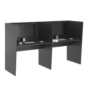 Escrivaninha Office 2 Lugares Letonia Preto Onix