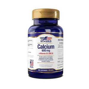 Calcium Vitgold 600 mg + Vitamin D3 100 Comprimidos