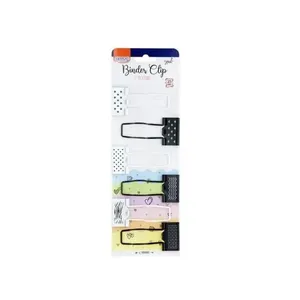 Clips para Papel Binder BRW Suporte para Lápis Metal com Pintura EPÓXI 25MM Blister com 6 Unidades Preto e Branco Clips para Papel Binder BRW Suporte para Lápis Metal 25MM Blister com 6 Unidades Preto e Branco