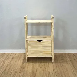 Aparador Linea Slim 1 Gaveta Madeira Pinus 53cm Amadeirado Artfactory Design
