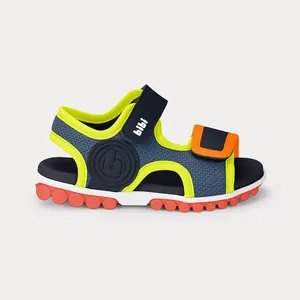 Sandália Infantil Bibi Summer Roller Sport 2.0 Azul com Amarelo 25