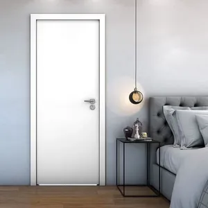 Porta de Madeira Lisa com Reforço Fechadura 2 Lados Branco
