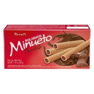 Wafer Rolinho Minueto Chocolate 40g WAFER ROLINHO MINUETO 40G CHOCOLATE