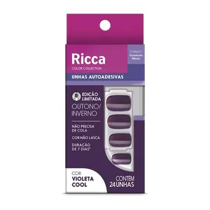 Unhas Postiças Ricca Auto Color Violeta Cool