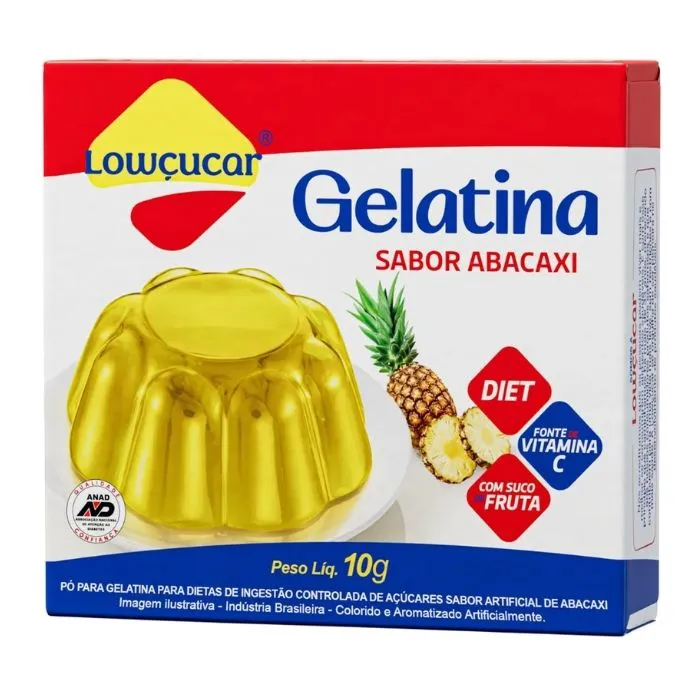 Gelatina Abacaxi Zero Açúcares Lowçúcar 10g
