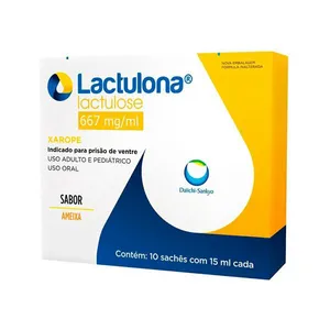 Lactulona Xarope Sabor Ameixa 10 Sachês 15ml